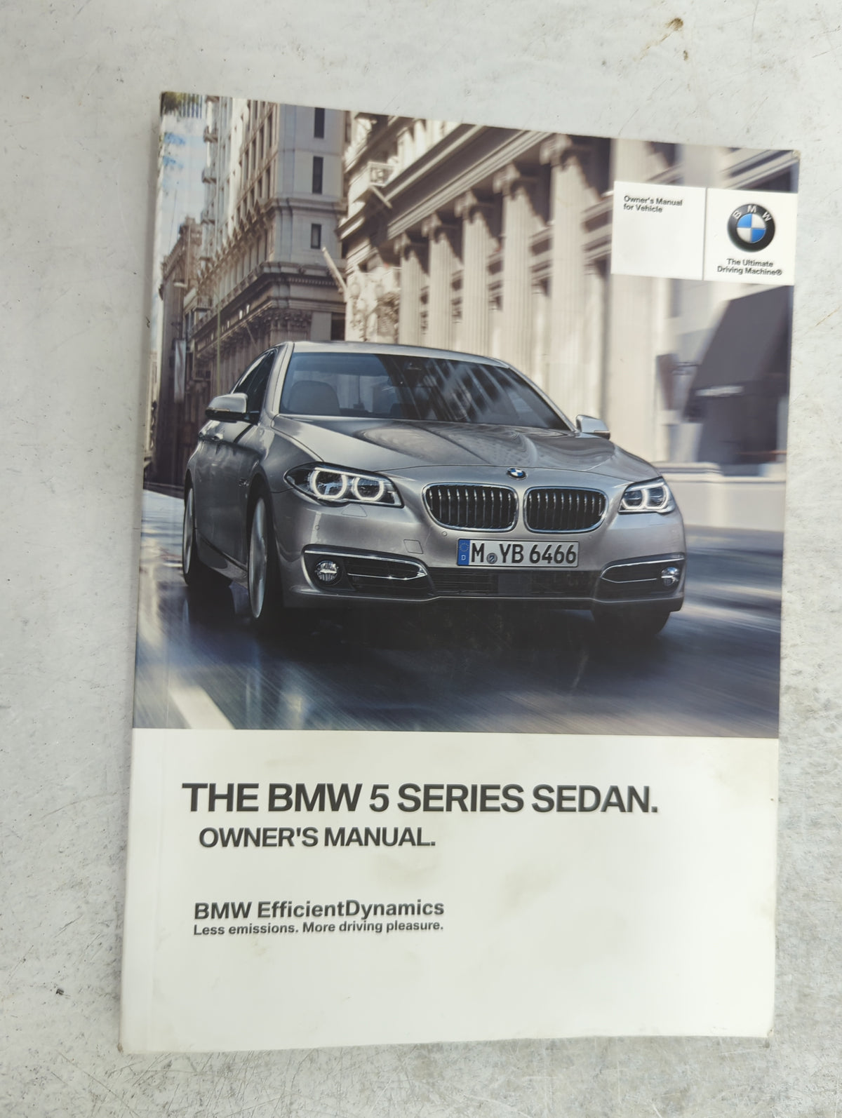 2016 Bmw 5 Series Owners Manual Book Guide P/N:01402969363 01402970576 OEM Used Auto Parts - Oemusedautoparts1.com