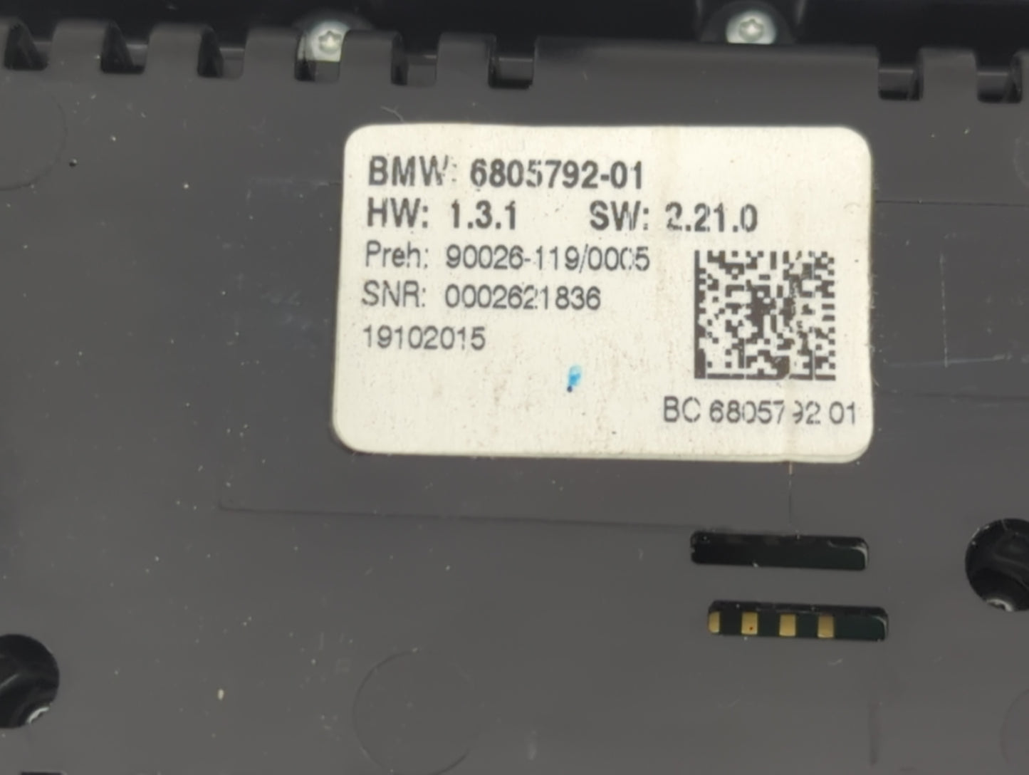 2012-2018 Bmw 640i Climate Control Module Temperature AC/Heater Replacement P/N:6805792-01 Fits OEM Used Auto Parts - Oemuse