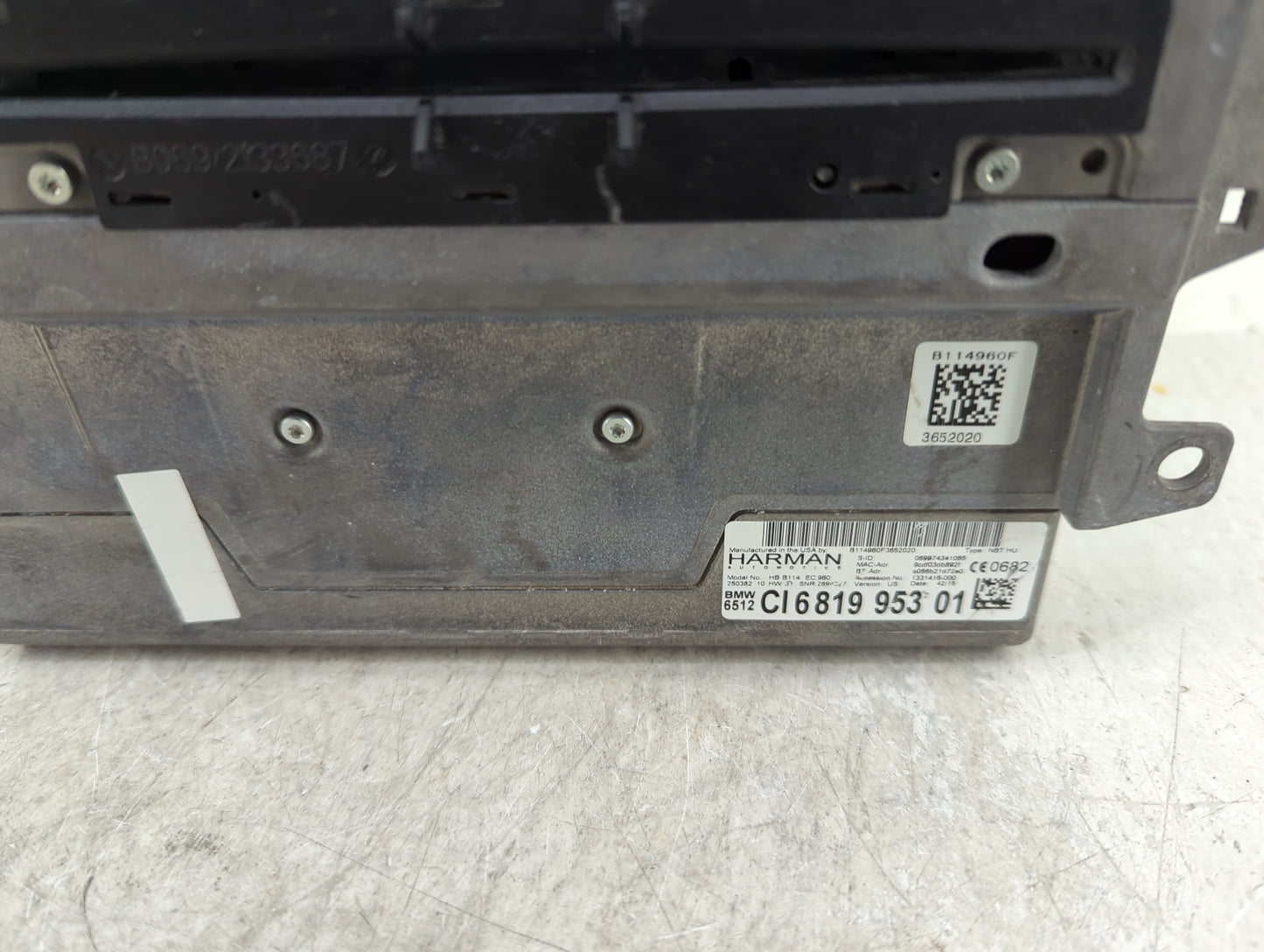 2014-2016 Bmw 640i Radio AM FM Cd Player Receiver Replacement P/N:681995301 Fits Fits 2014 2015 2016 2017 OEM Used Auto Part