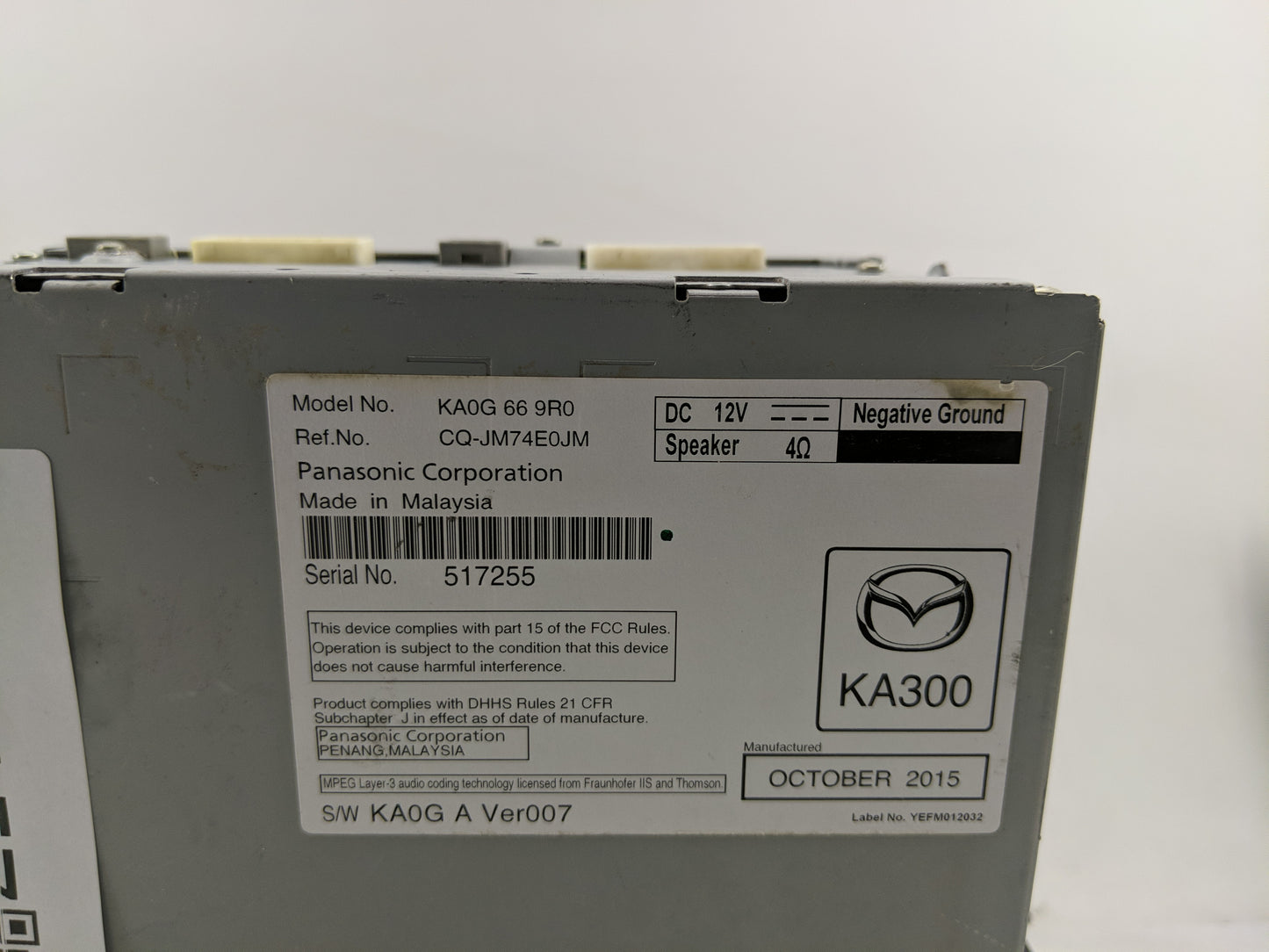 2016 Bmw X5 Radio AM FM Cd Player Receiver Replacement P/N:CQ-JM74E0JM Fits OEM Used Auto Parts - Oemusedautoparts1.com