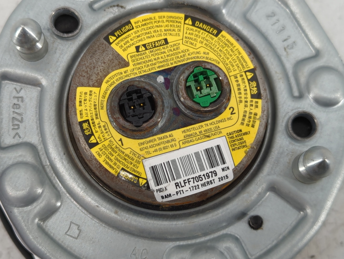 2014-2018 Bmw X5 Air Bag Driver Left Steering Wheel Mounted Fits Fits 2014 2015 2016 2017 2018 2019 OEM Used Auto Parts - Oe