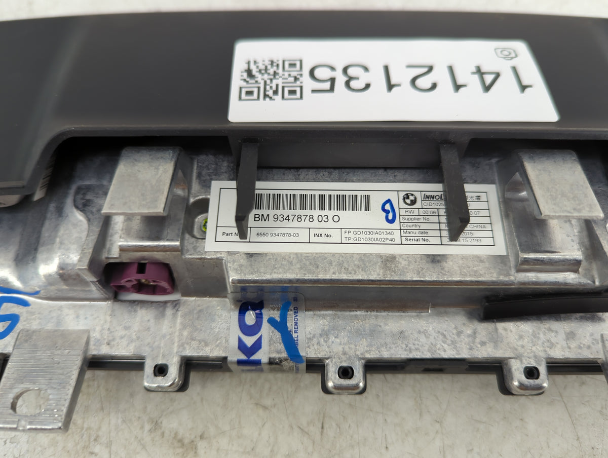 2014-2016 Bmw X5 Information Radio Display Screen 1412135 - Oemusedautoparts1.com
