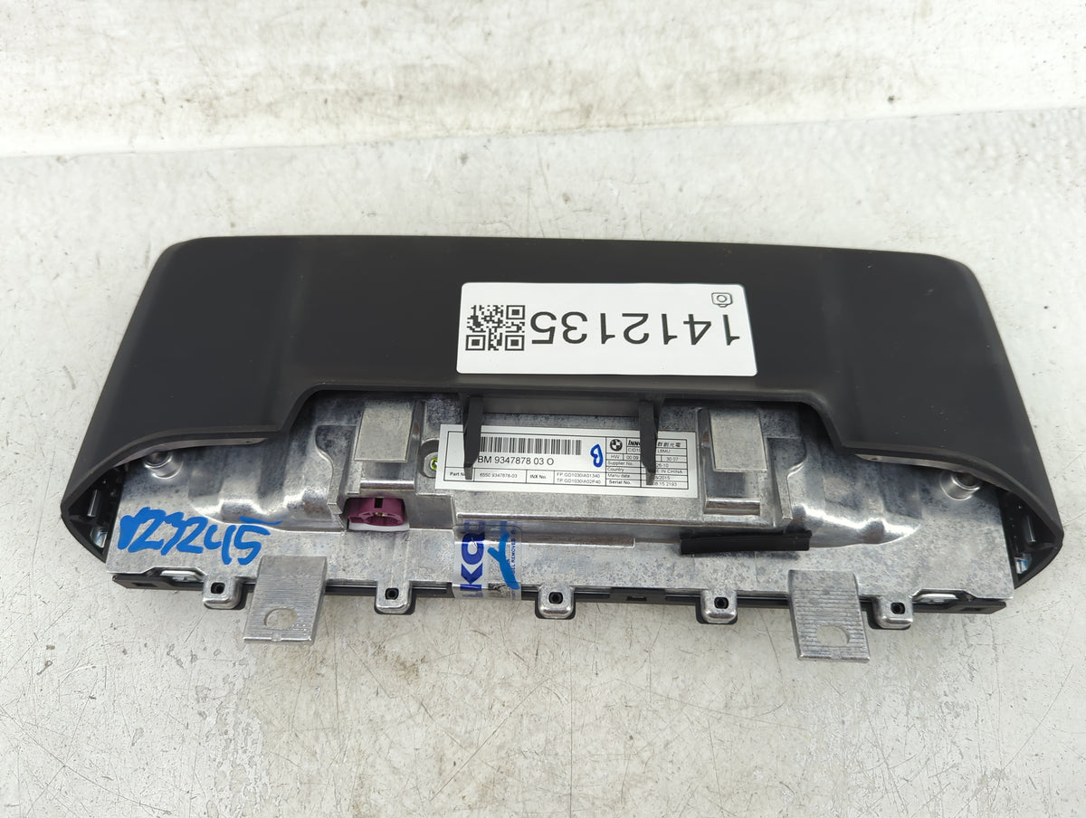 2014-2016 Bmw X5 Information Radio Display Screen 1412135 - Oemusedautoparts1.com
