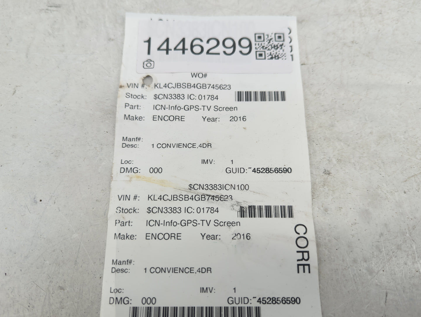 2013-2016 Buick Encore Information Display Screen - Oemusedautoparts1.com