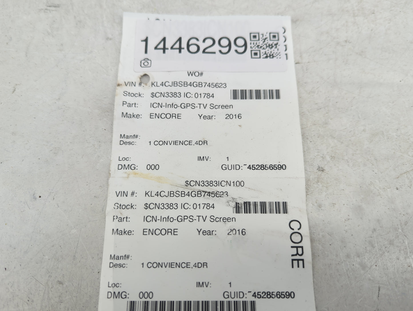 2013-2016 Buick Encore Information Display Screen - Oemusedautoparts1.com