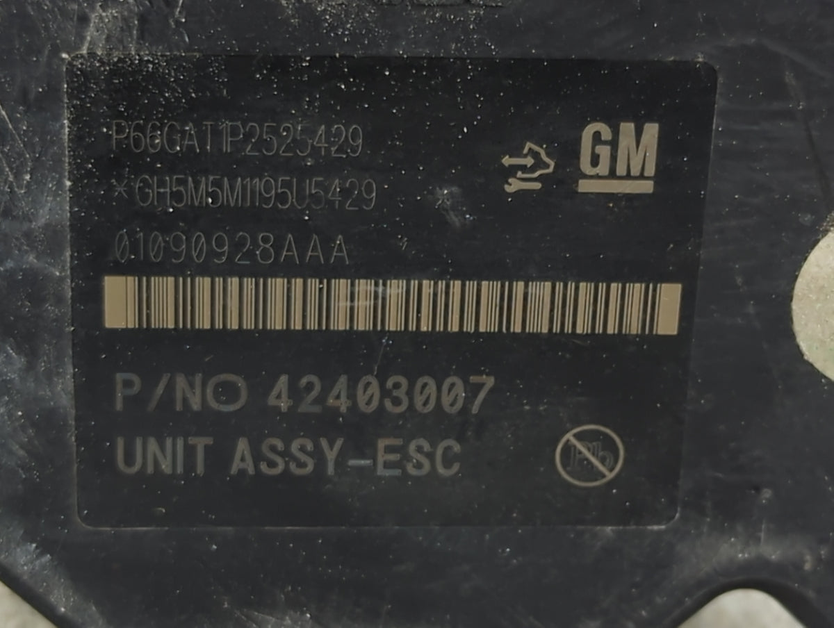 2016 Buick Encore Anti-Lock Brake ABS Pump Module Actuator OEM P/N:42403007 P66GAT1P2525429, GH5M5M1195U5429, 01090928AAA Fi