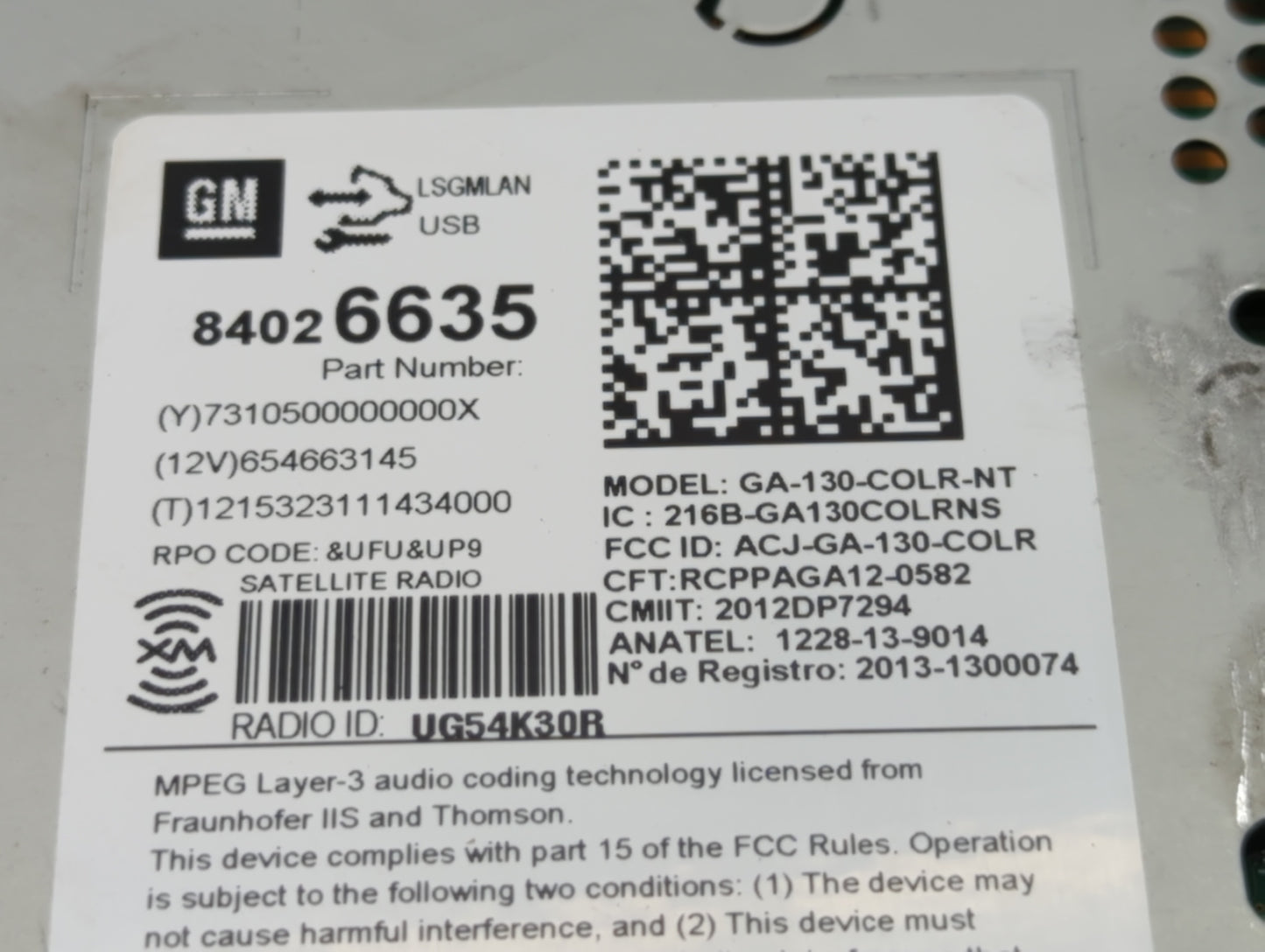 2016-2016 Buick Encore Am Fm Cd Player Radio Receiver - Oemusedautoparts1.com