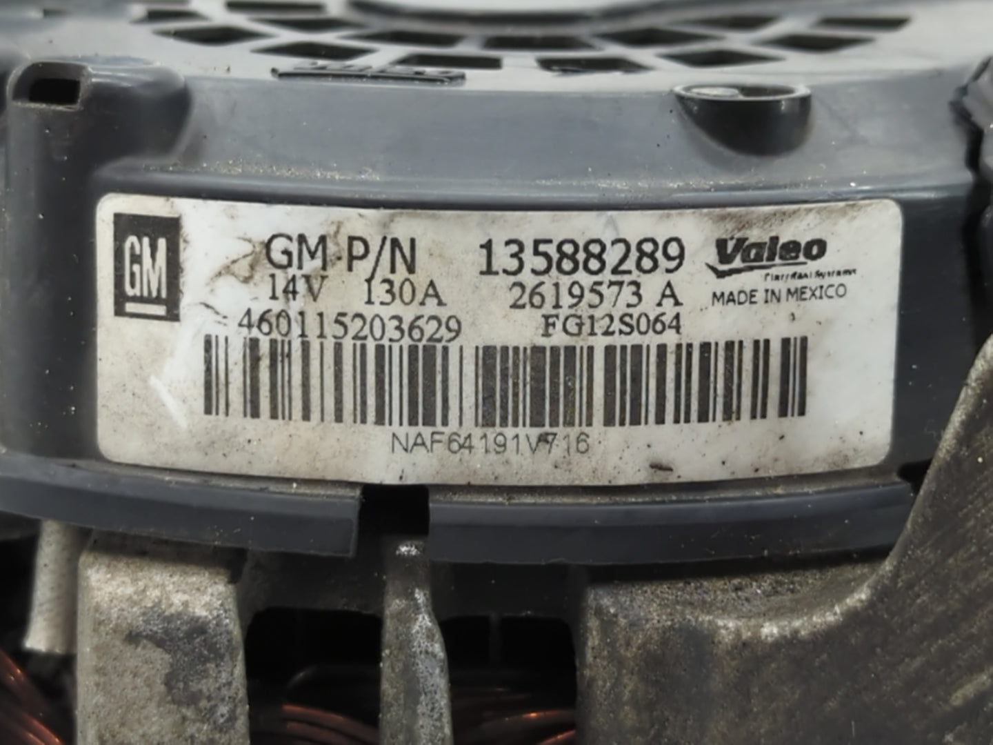 2013-2021 Buick Encore Alternator Replacement Generator Charging Assembly Engine OEM P/N:13588289 Fits OEM Used Auto Parts -