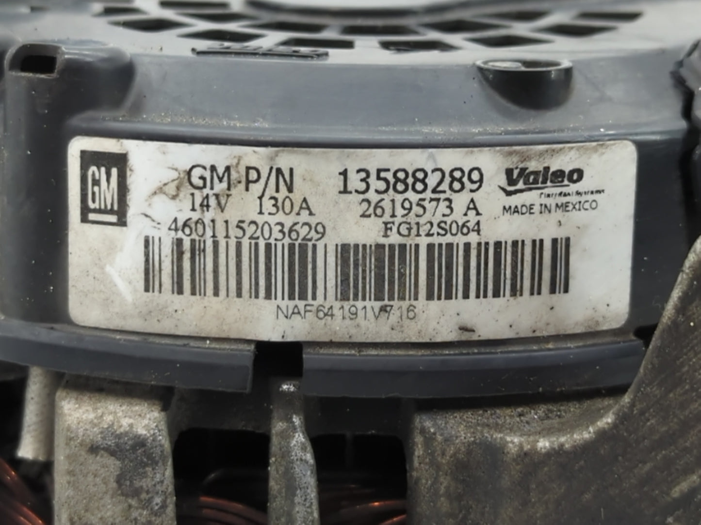 2013-2021 Buick Encore Alternator Replacement Generator Charging Assembly Engine OEM P/N:13588289 Fits OEM Used Auto Parts -