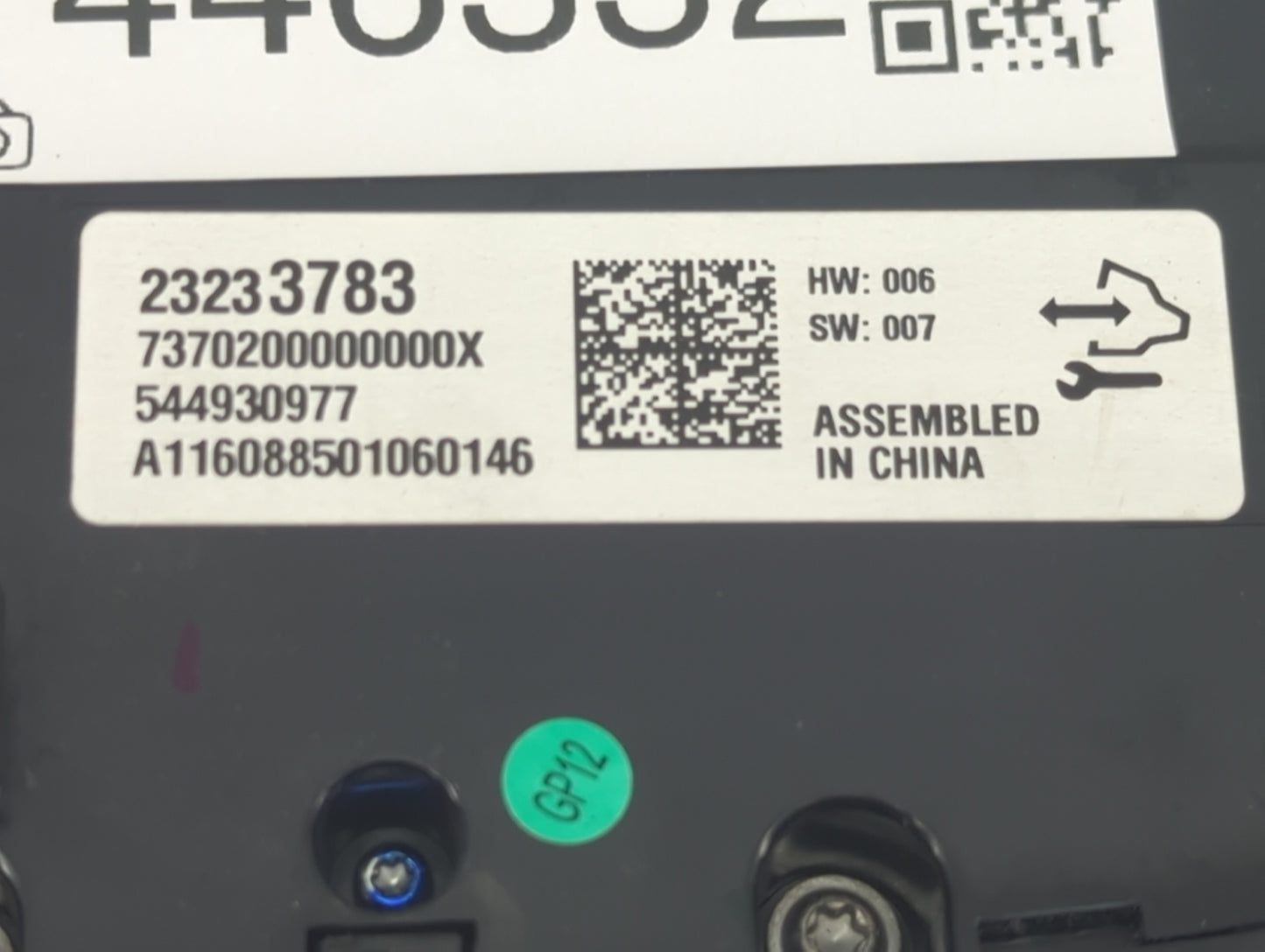 2016-2020 Buick Envision Climate Control Module Temperature AC/Heater Replacement P/N:23233783 7370200000000X Fits OEM Used 