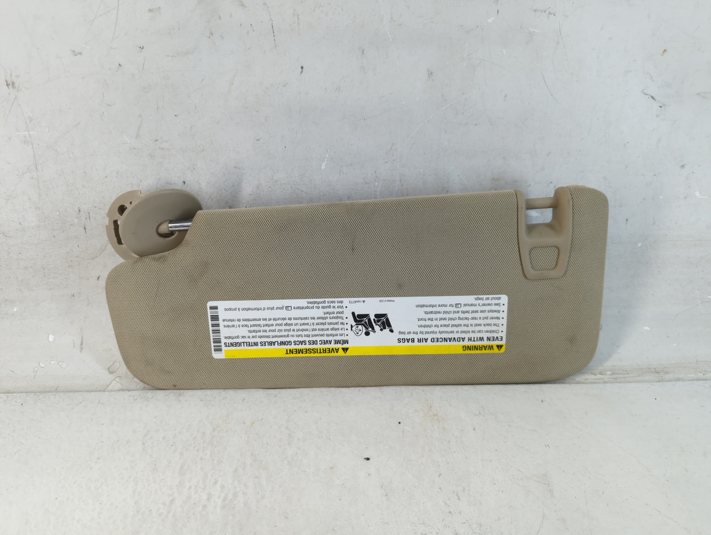 2016 Buick Lacrosse Sun Visor Shade Replacement Passenger Right Mirror Fits OEM Used Auto Parts - Oemusedautoparts1.com