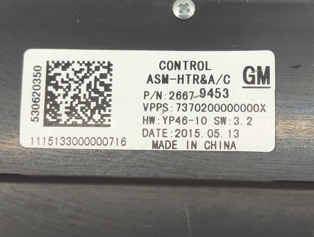 2014-2016 Buick Lacrosse Climate Control Module Temperature AC/Heater Replacement P/N:26679453 Fits Fits 2014 2015 2016 OEM 