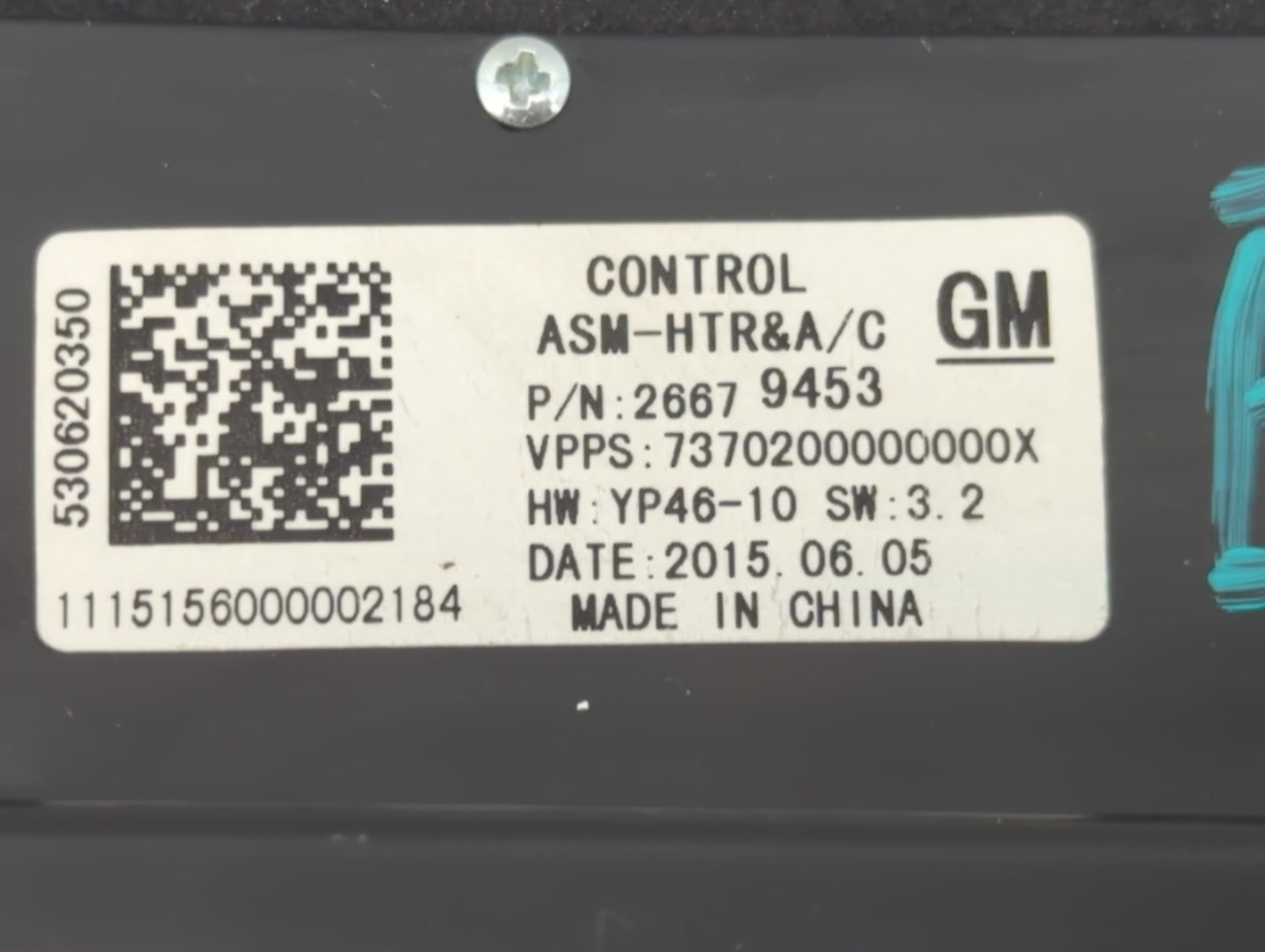 2014-2016 Buick Lacrosse Climate Control Module Temperature AC/Heater Replacement P/N:26679453 Fits Fits 2014 2015 2016 OEM 