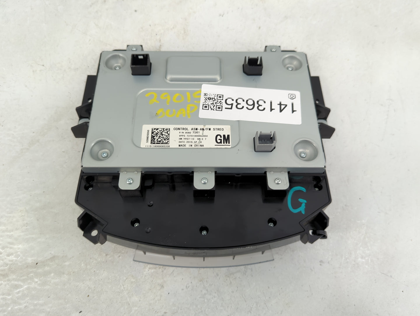 2016 Buick Lacrosse Radio AM FM Cd Player Receiver Replacement P/N:90927561 Fits OEM Used Auto Parts - Oemusedautoparts1.com