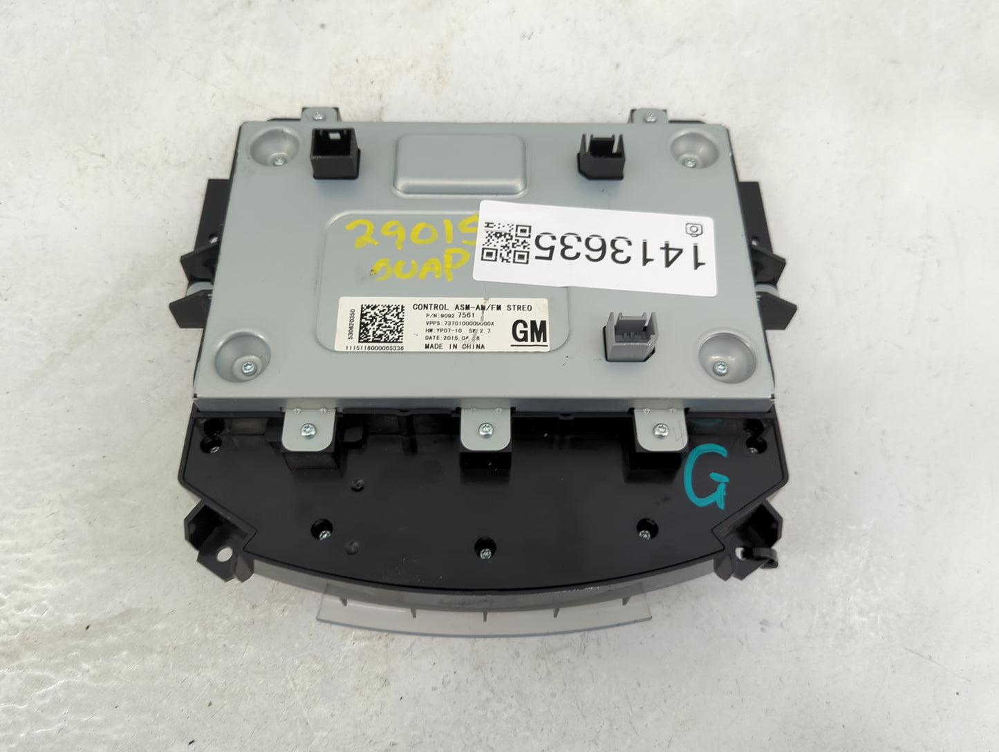 2016 Buick Lacrosse Radio AM FM Cd Player Receiver Replacement P/N:90927561 Fits OEM Used Auto Parts - Oemusedautoparts1.com
