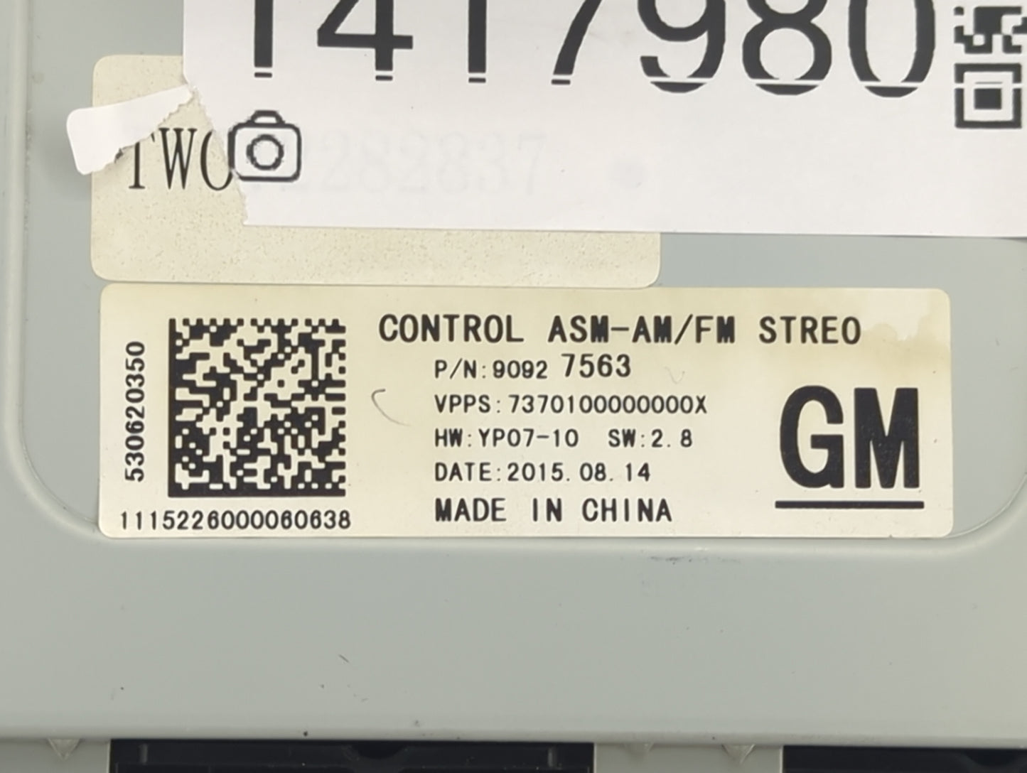 2014-2016 Buick Lacrosse Radio Control Panel - Oemusedautoparts1.com