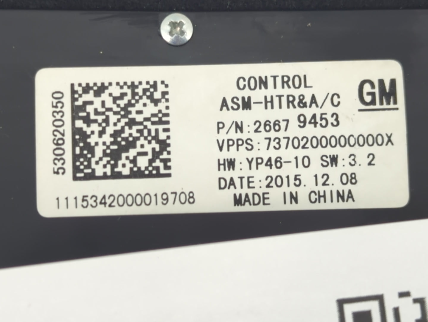 2014-2016 Buick Lacrosse Climate Control Module Temperature AC/Heater Replacement P/N:26679453 YP46-10 Fits Fits 2014 2015 2