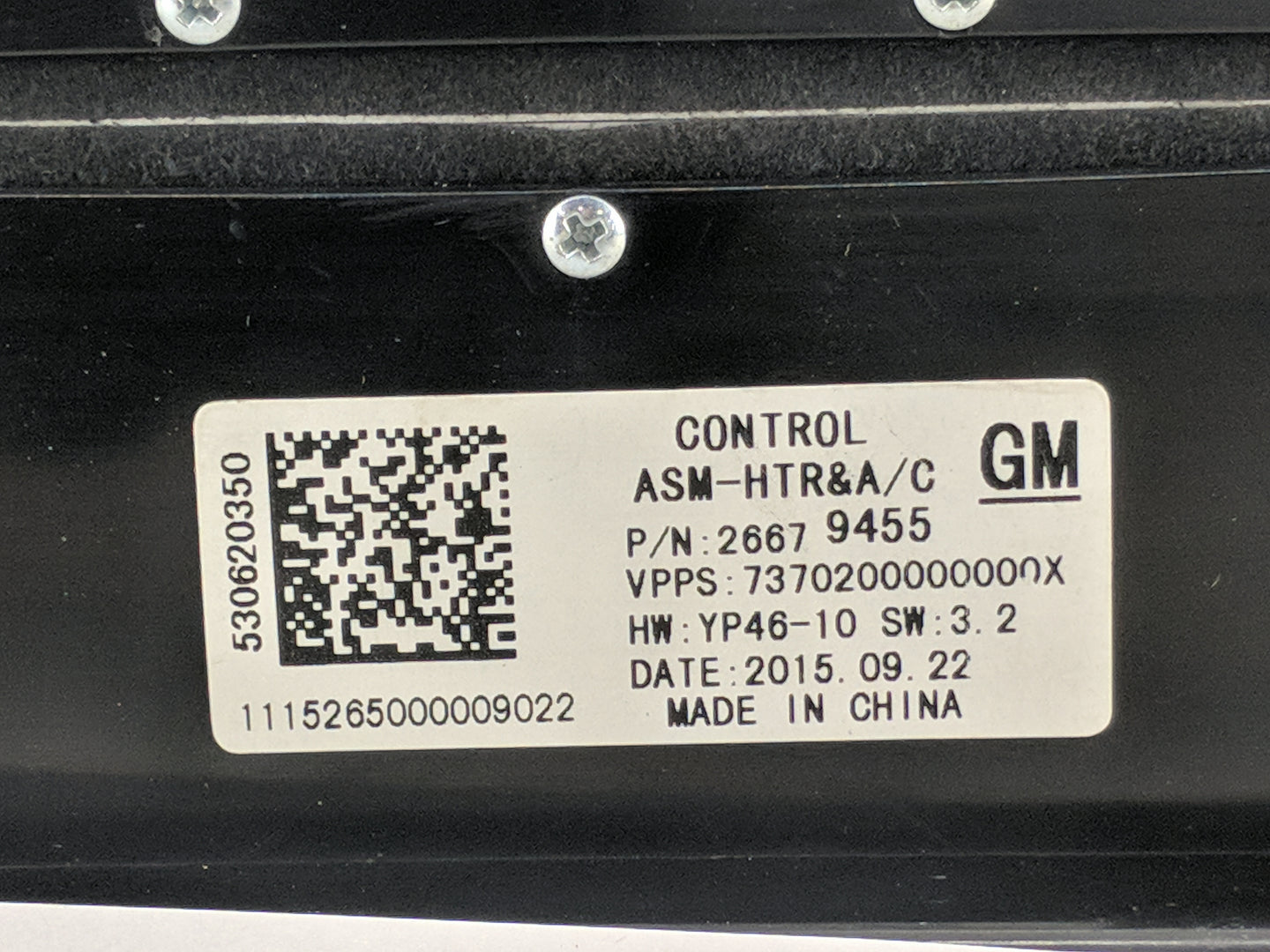 2014-2016 Buick Lacrosse Climate Control Module Temperature AC/Heater Replacement P/N:26679455 YP46-10 Fits Fits 2014 2015 2