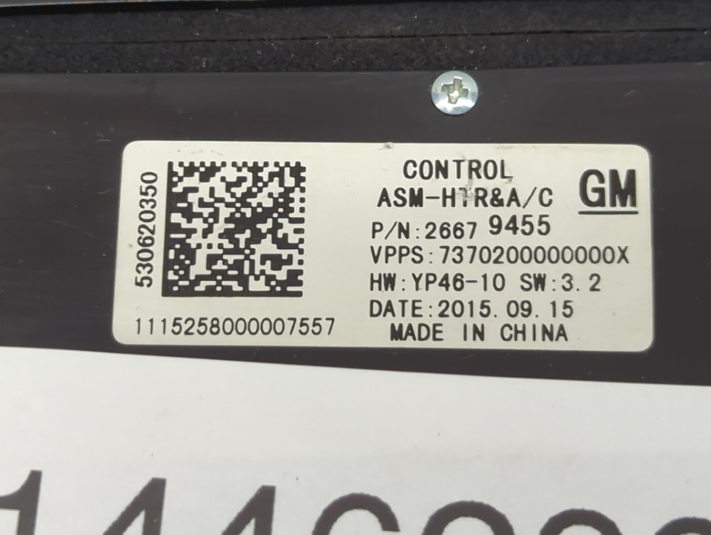 2014-2016 Buick Lacrosse Climate Control Module Temperature AC/Heater Replacement P/N:26679455 Fits Fits 2014 2015 2016 OEM 