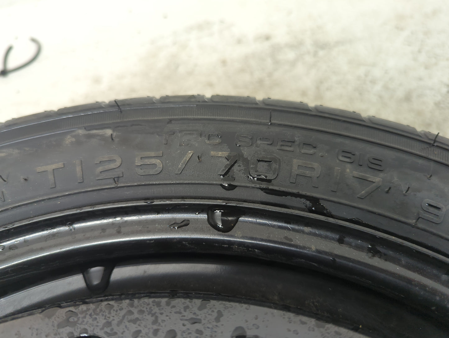2016 Buick Lacrosse Spare Donut Tire Wheel Rim Oem 5038430 - Oemusedautoparts1.com