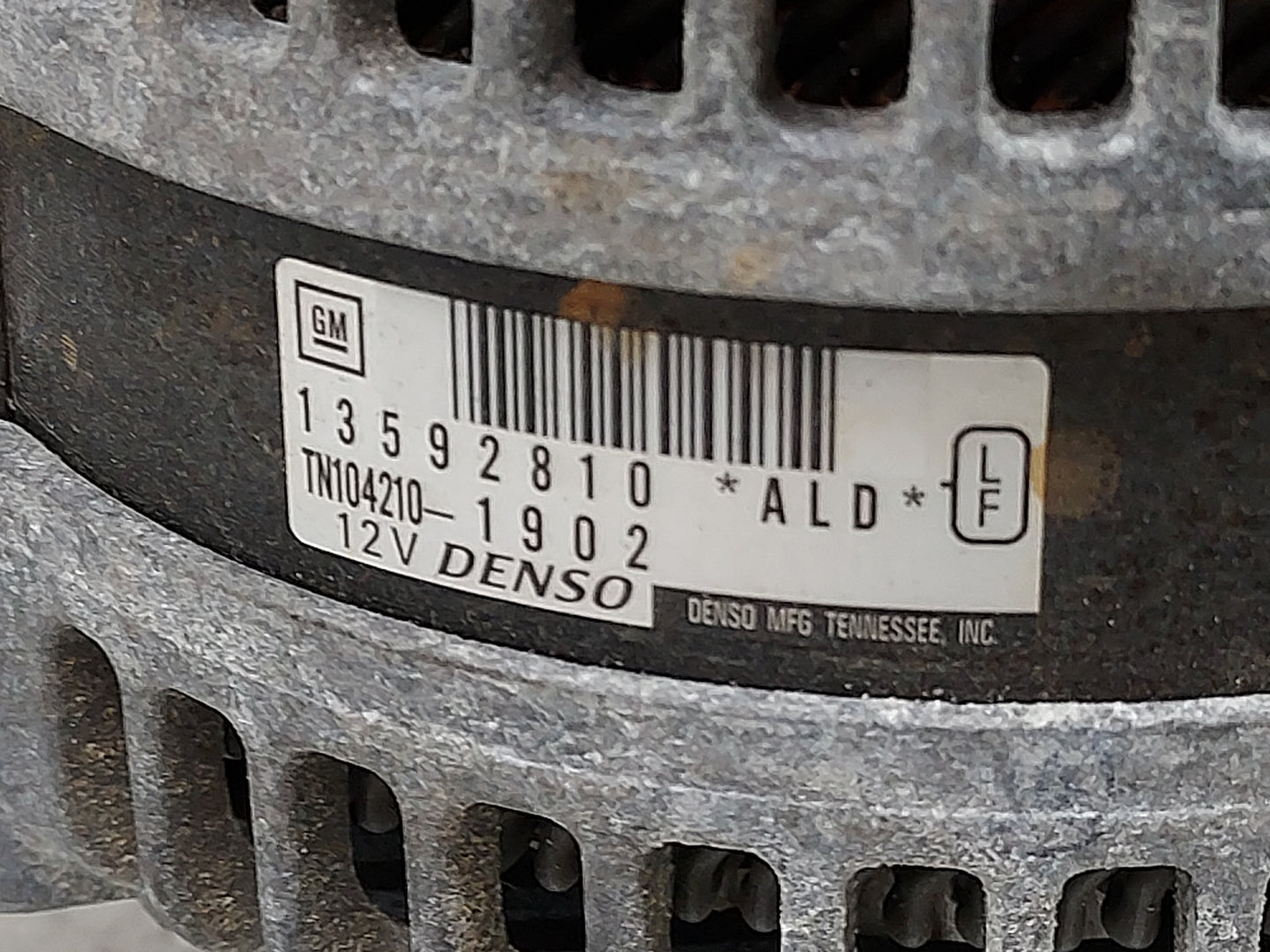 2014-2017 Buick Regal Alternator Replacement Generator Charging Assembly Engine OEM P/N:TN104210-1902 13592810 Fits OEM Used