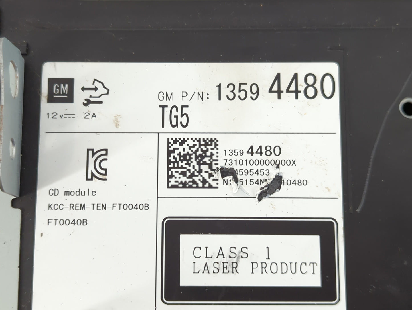 2016-2017 Buick Regal Radio AM FM Cd Player Receiver Replacement P/N:1394480 Fits Fits 2016 2017 OEM Used Auto Parts - Oemus