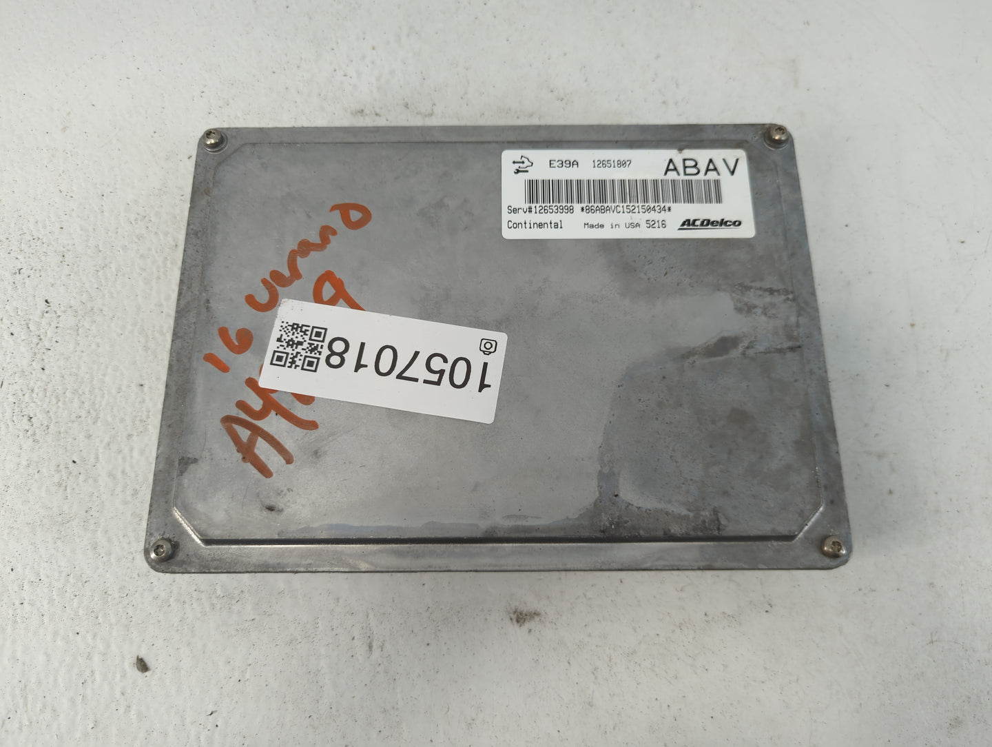 2013-2016 Buick Verano PCM Engine Control Computer ECU ECM PCU OEM P/N:12651807 Fits Fits 2013 2014 2015 2016 OEM Used Auto 