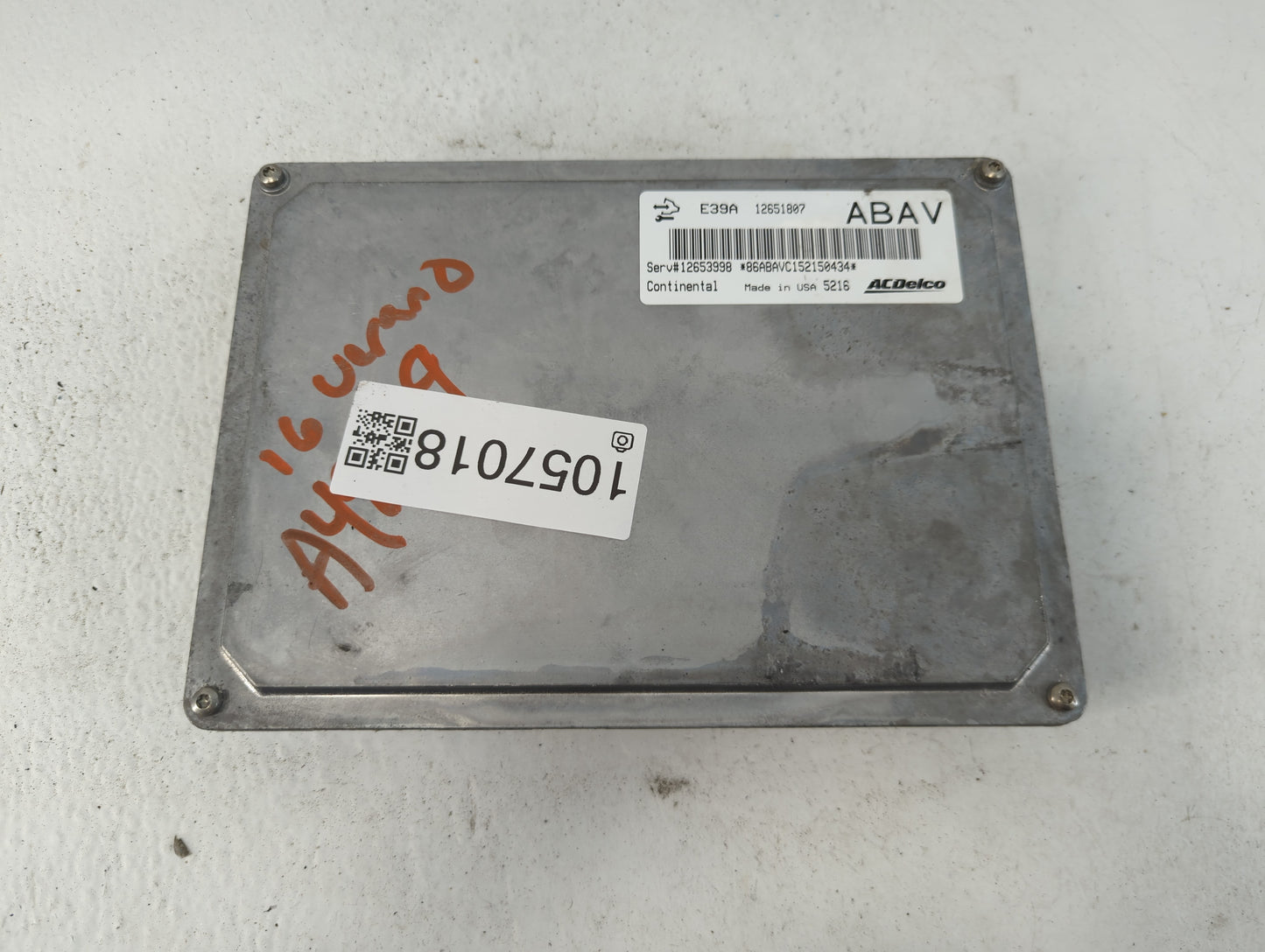 2013-2016 Buick Verano PCM Engine Control Computer ECU ECM PCU OEM P/N:12651807 Fits Fits 2013 2014 2015 2016 OEM Used Auto 