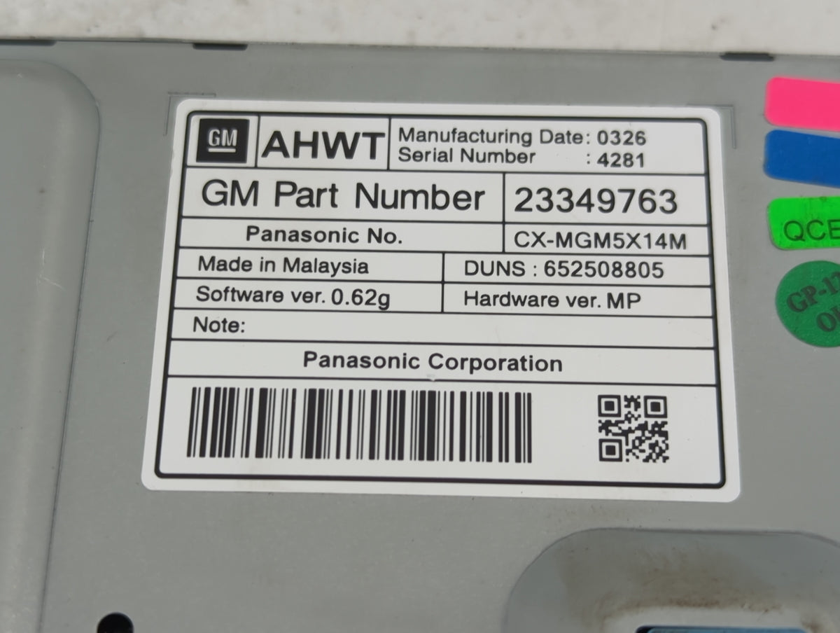2012-2016 Buick Verano Information Radio Display Screen 1433415 - Oemusedautoparts1.com
