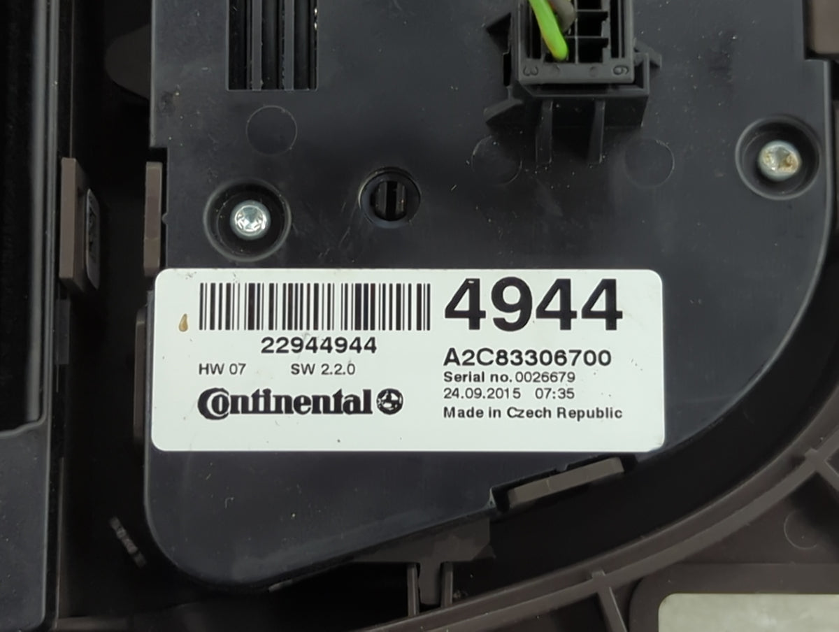 2012-2017 Buick Verano Climate Control Module Temperature AC/Heater Replacement P/N:22944944 A2C83306700 Fits OEM Used Auto 