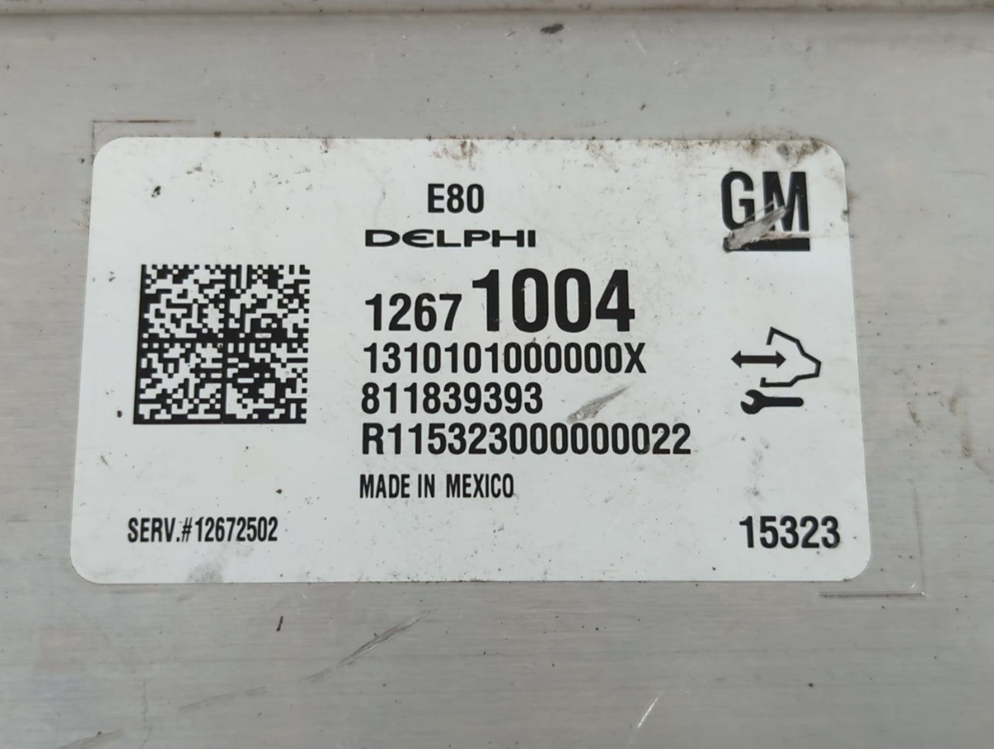 2016 Cadillac Ats PCM Engine Control Computer ECU ECM PCU OEM P/N:12671004 Fits Fits 2015 OEM Used Auto Parts - Oemusedautop