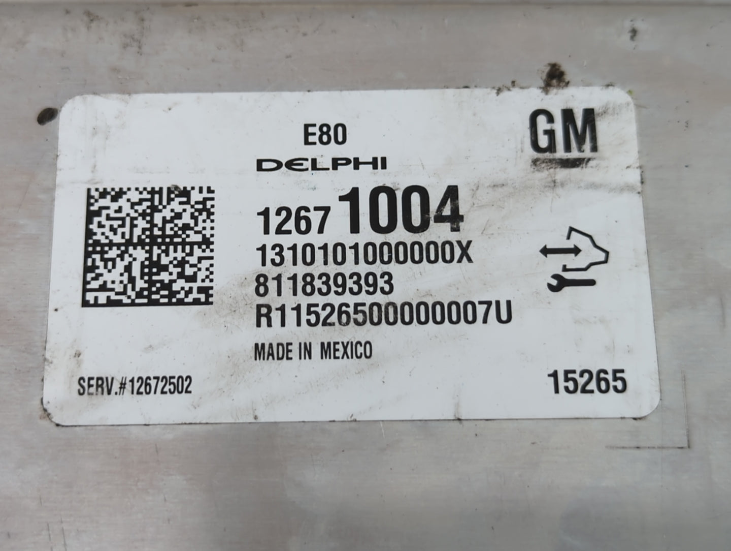 2016 Cadillac Ats PCM Engine Control Computer ECU ECM PCU OEM P/N:12672502 12671004 Fits Fits 2015 OEM Used Auto Parts - Oem