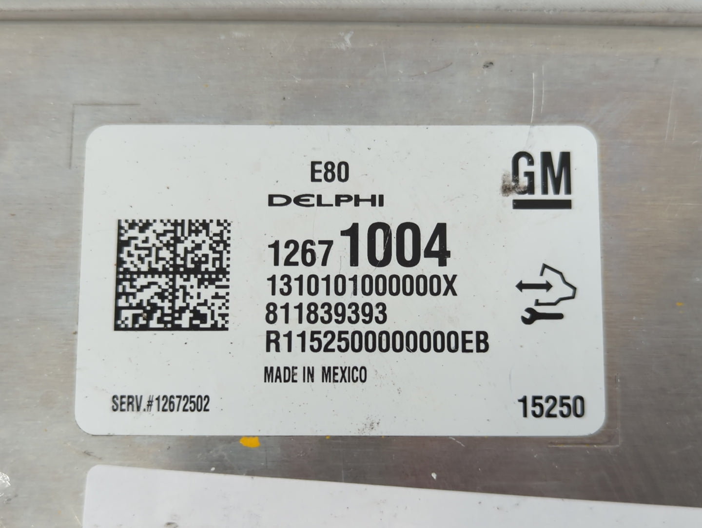 2016 Cadillac Ats PCM Engine Control Computer ECU ECM PCU OEM P/N:12671004 Fits Fits 2015 OEM Used Auto Parts - Oemusedautop