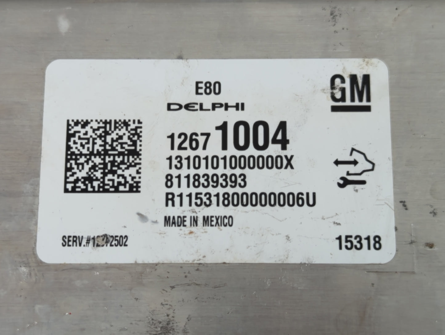 2016 Cadillac Cts PCM Engine Control Computer ECU ECM PCU OEM P/N:12671004 Fits Fits 2015 OEM Used Auto Parts - Oemusedautop