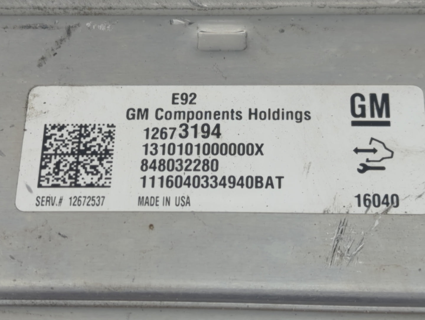 2015-2016 Cadillac Escalade PCM Engine Control Computer ECU ECM PCU OEM P/N:12673194 Fits Fits 2014 2015 2016 OEM Used Auto 
