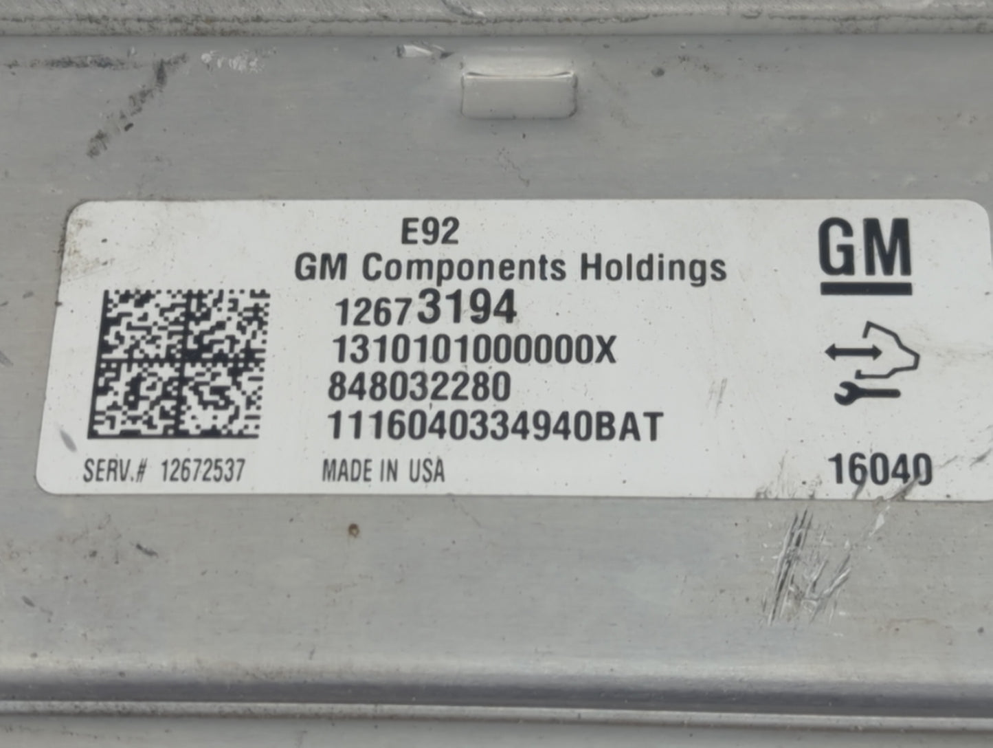 2015-2016 Cadillac Escalade PCM Engine Control Computer ECU ECM PCU OEM P/N:12673194 Fits Fits 2014 2015 2016 OEM Used Auto 