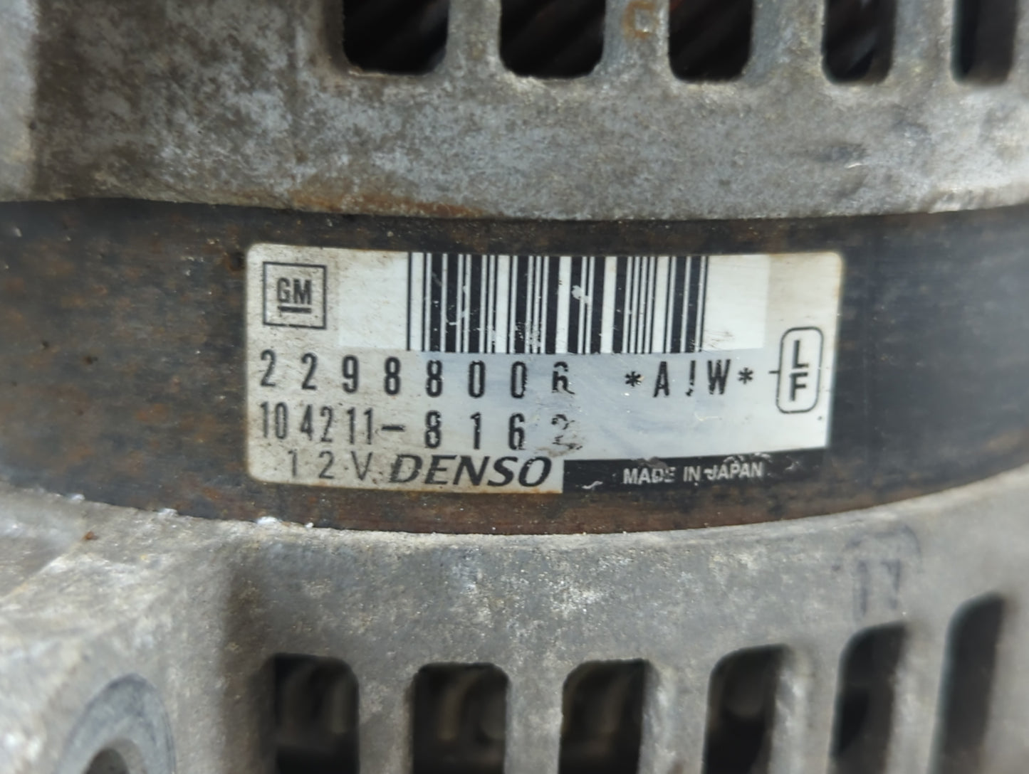 2013-2016 Cadillac Srx Alternator Replacement Generator Charging Assembly Engine OEM P/N:104211-8162 22988006 Fits OEM Used 