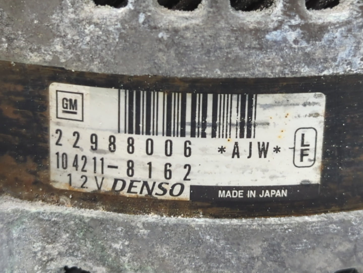 2013-2016 Cadillac Srx Alternator Replacement Generator Charging Assembly Engine OEM P/N:104211-8162 22988006 Fits OEM Used 