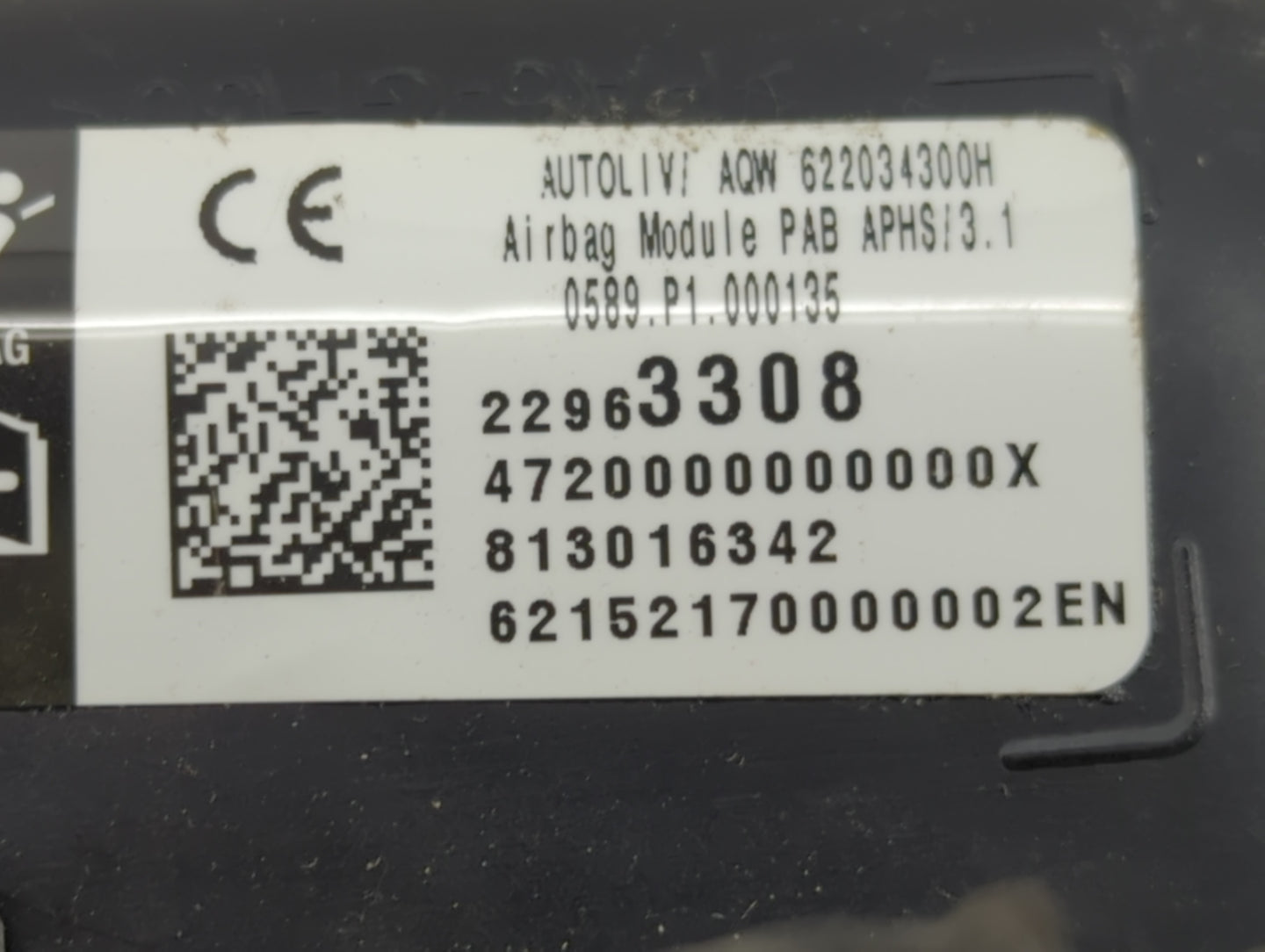 2013-2019 Cadillac Xts Air Bag Passenger Right Dashboard OEM P/N:22963308 Fits Fits 2013 2014 2015 2016 2017 2018 2019 OEM U