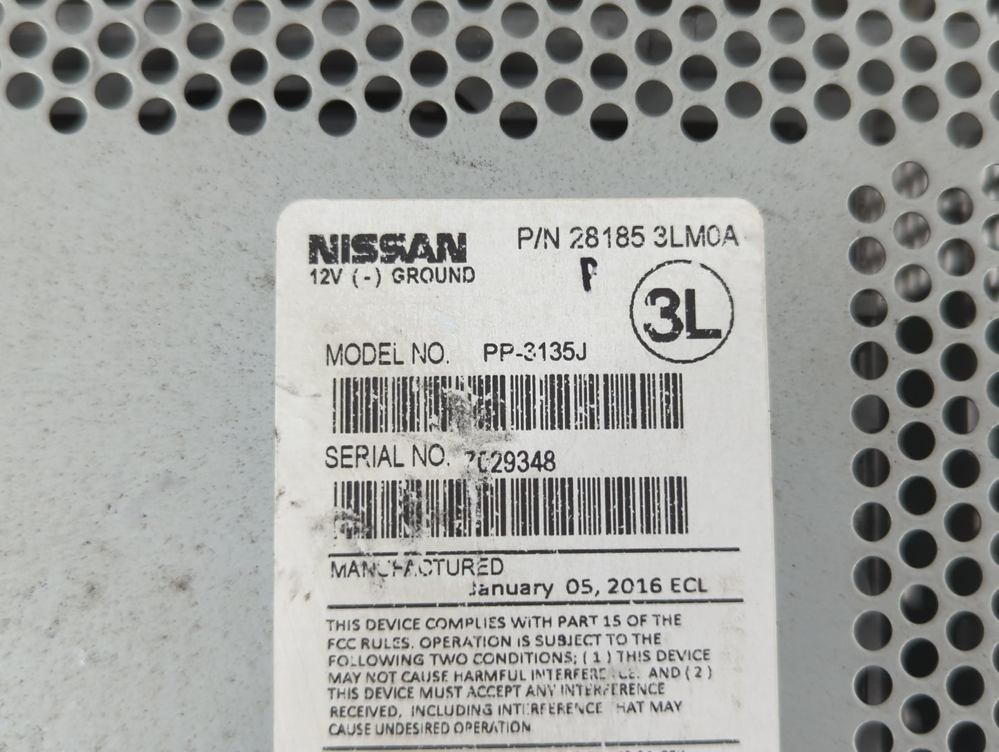 2015-2017 Chevrolet City Express Radio AM FM Cd Player Receiver Replacement P/N:28185 3LM0A Fits Fits 2015 2016 2017 OEM Use