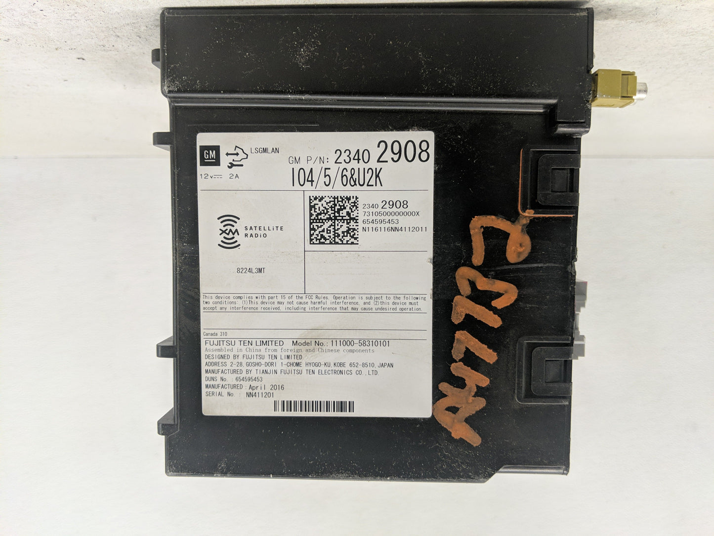 2016 Chevrolet Colorado Radio AM FM Cd Player Receiver Replacement P/N:23402908 Fits OEM Used Auto Parts - Oemusedautoparts1