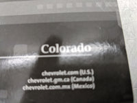 2016 Chevrolet Colorado Owners Manual Book Guide OEM Used Auto Parts - Oemusedautoparts1.com