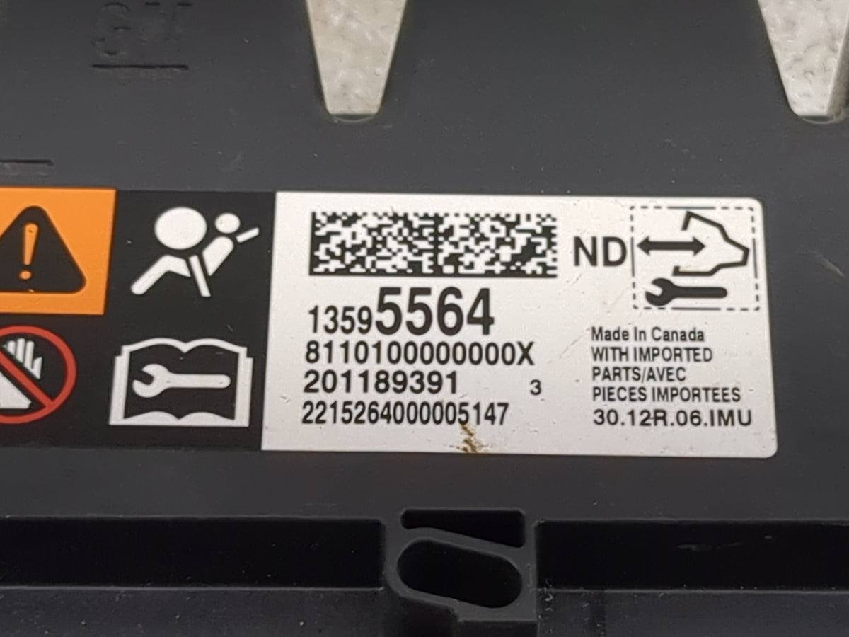2016-2016 Chevrolet Colorado Safety Restraint Srs Airbag Control Module - Oemusedautoparts1.com