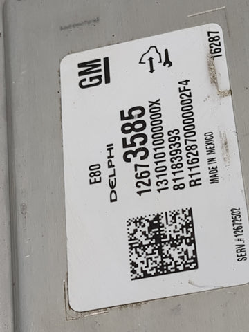 2015-2016 Chevrolet Colorado PCM Engine Control Computer ECU ECM PCU OEM P/N:12673585 12672502 Fits 2015 2016 OEM Used Auto Parts