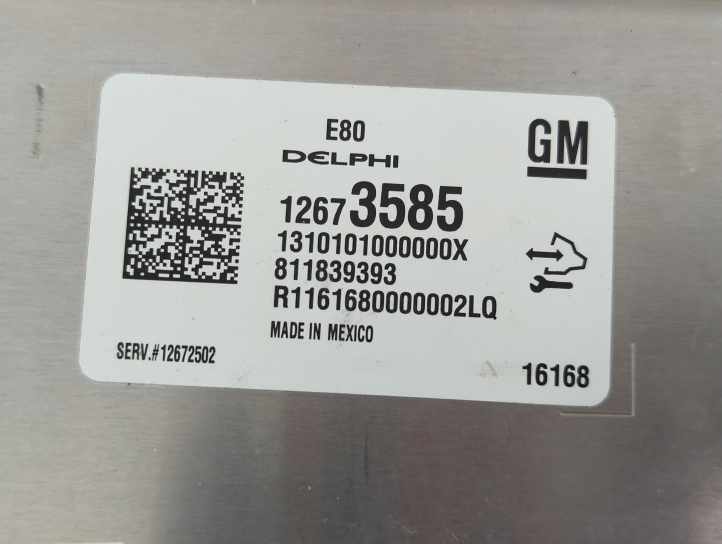 2015-2016 Chevrolet Colorado PCM Engine Control Computer ECU ECM PCU OEM P/N:12673585 Fits Fits 2015 2016 OEM Used Auto Part