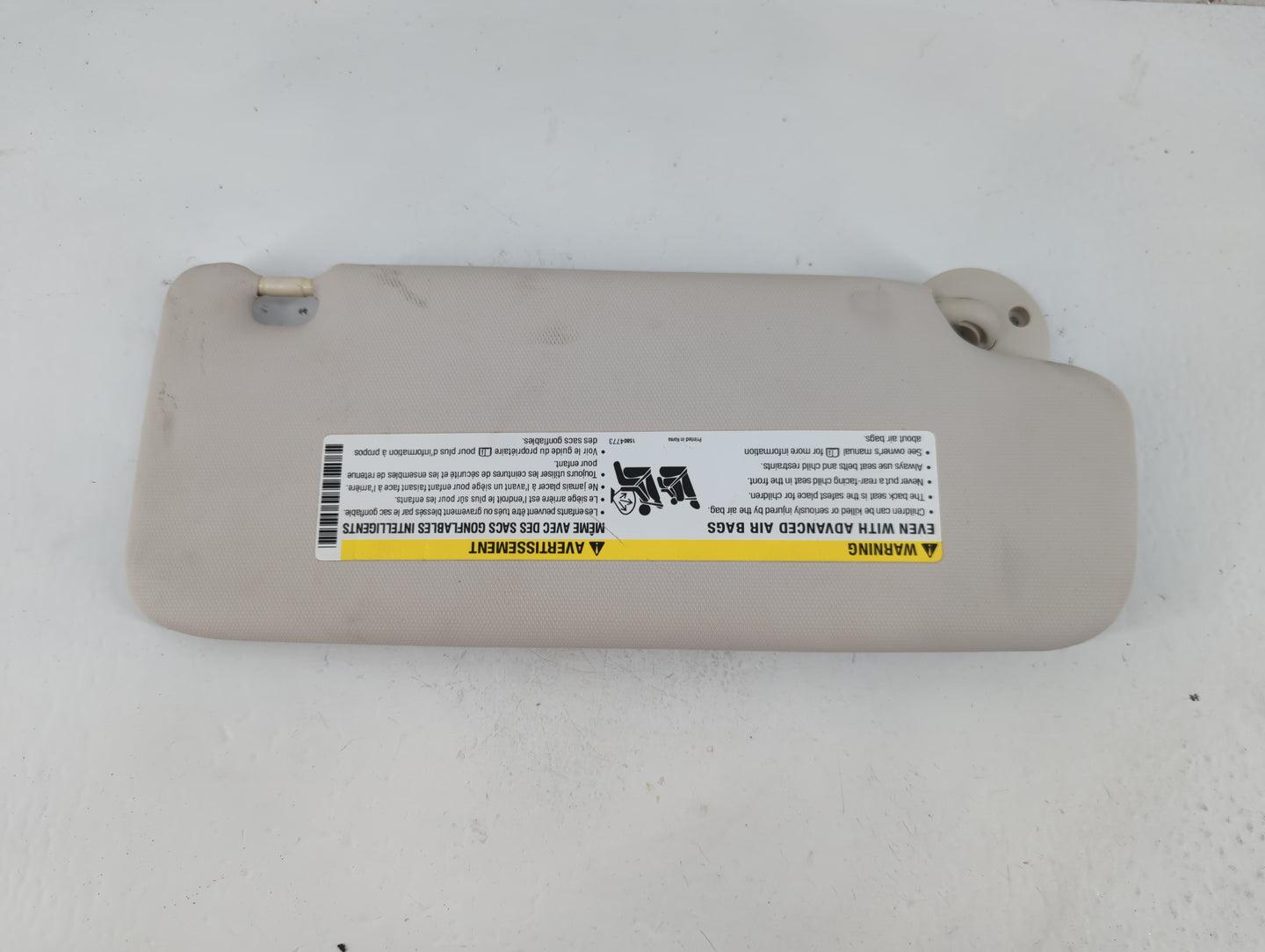 2016 Chevrolet Cruze Sun Visor Shade Replacement Passenger Right Mirror Fits OEM Used Auto Parts - Oemusedautoparts1.com