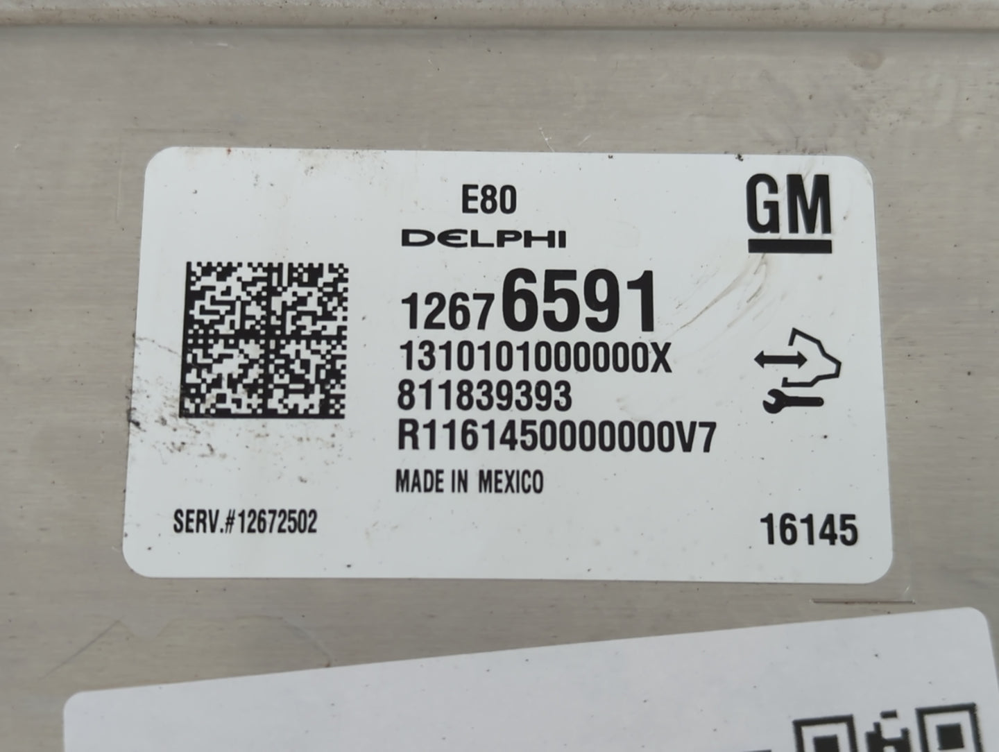 2016 Chevrolet Cruze PCM Engine Control Computer ECU ECM PCU OEM P/N:12676591 Fits OEM Used Auto Parts - Oemusedautoparts1.c