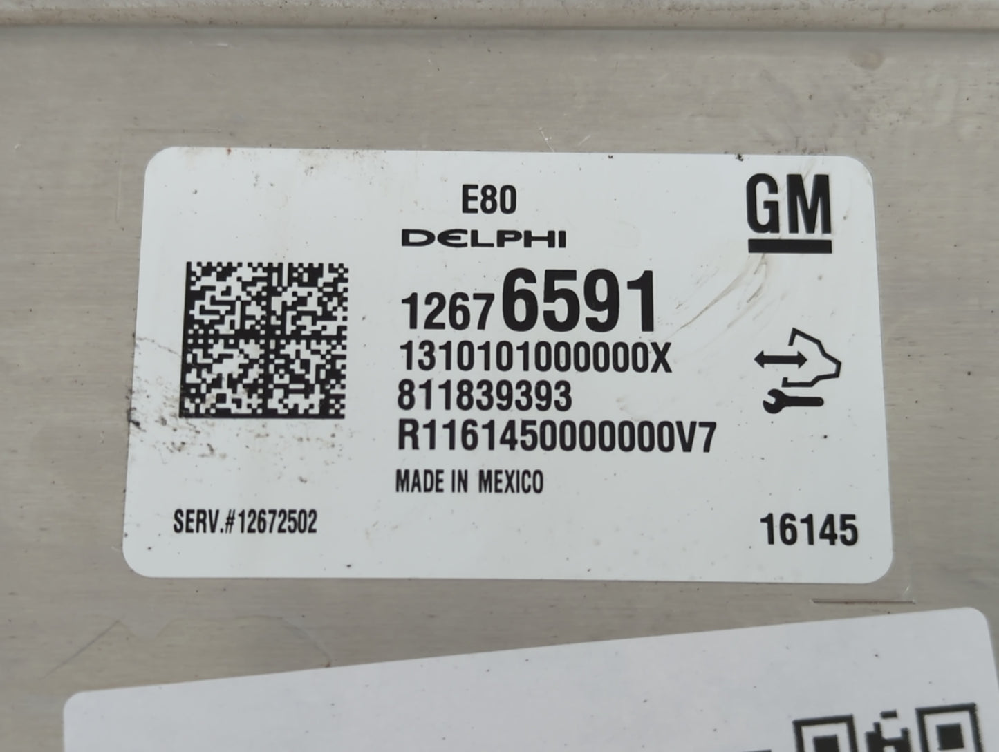 2016 Chevrolet Cruze PCM Engine Control Computer ECU ECM PCU OEM P/N:12676591 Fits OEM Used Auto Parts - Oemusedautoparts1.c