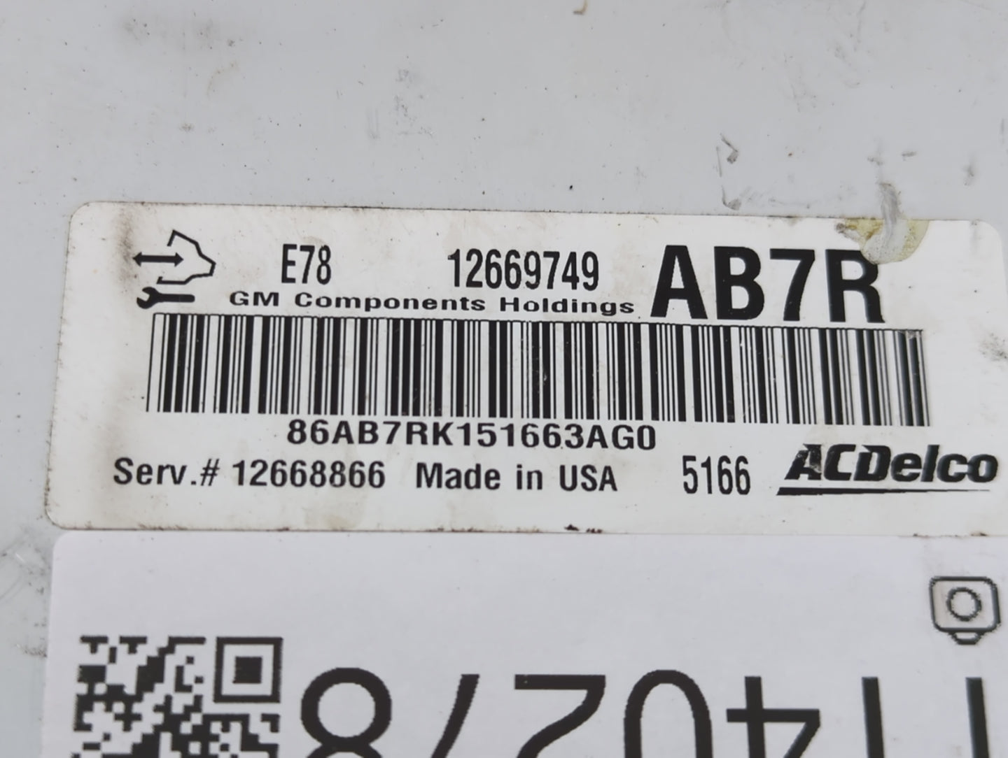 2012-2016 Chevrolet Cruze PCM Engine Control Computer ECU ECM PCU OEM P/N:12669749 Fits Fits 2011 2012 2013 2014 2015 2016 O