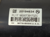 2011-2016 Chevrolet Cruze Car Starter Motor Solenoid OEM P/N:25194634 Fits OEM Used Auto Parts - Oemusedautoparts1.com